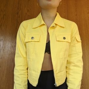 Lemon yellow Tommy Hilfiger denim jacket